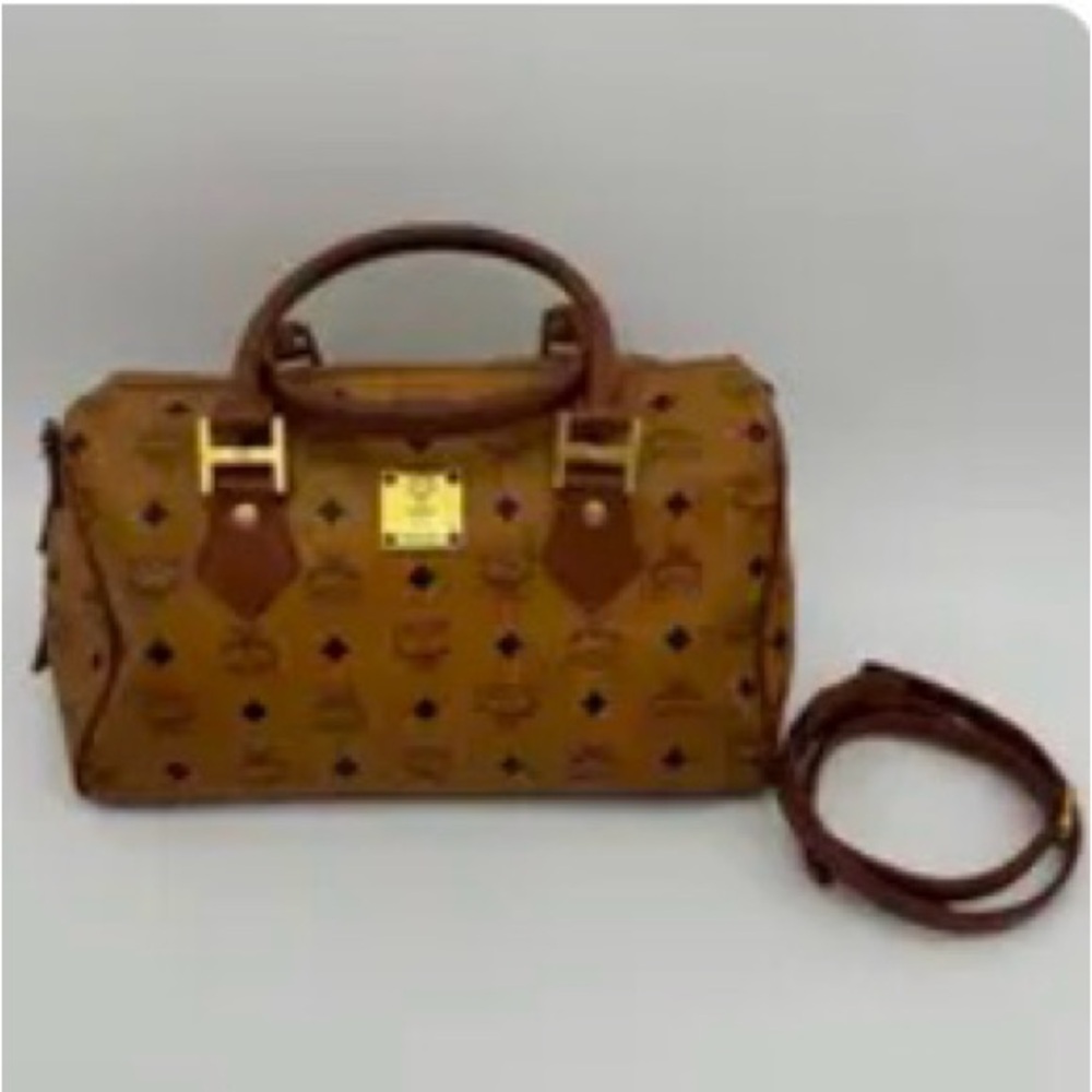 MCM Tan and Brown Women's Satchel